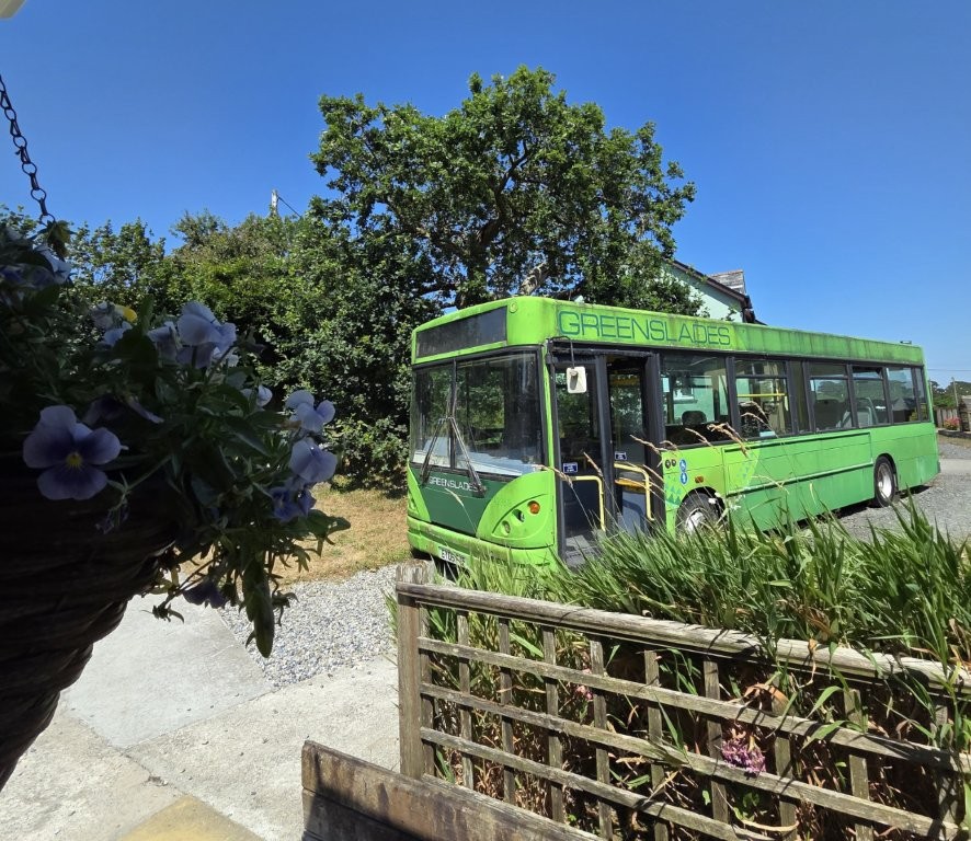 Garden bus and dementia-friendly props at West Heanton