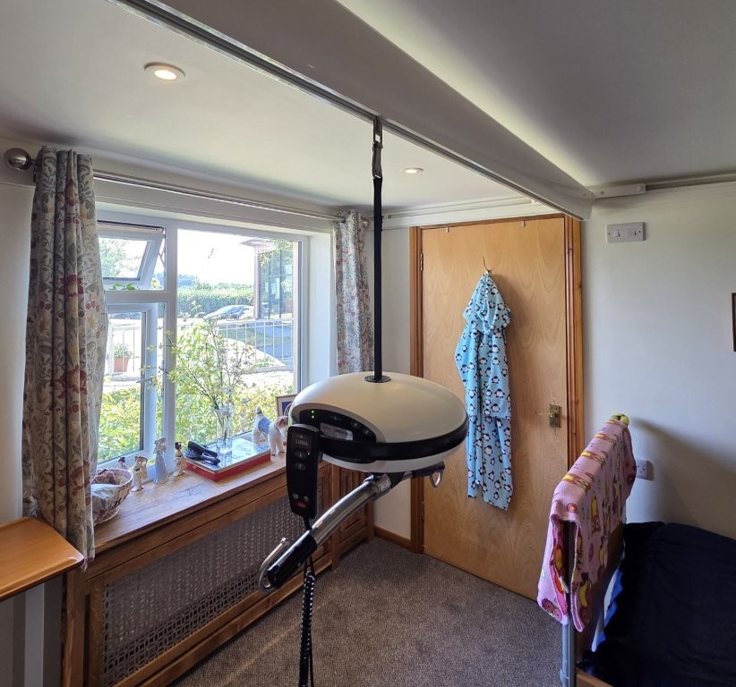 Ceiling hoist supporting dignified care at West Heanton