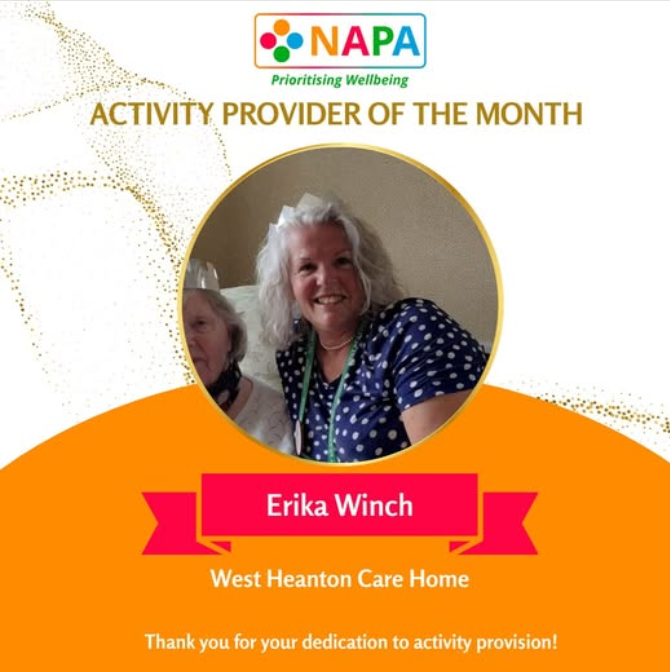 NAPA Activity Provider of the Month award